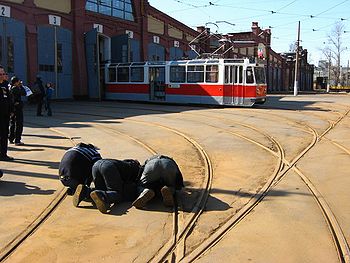 Поклонение святому ретроэЛэМу в питерском трампарке во время фанатских встреч.